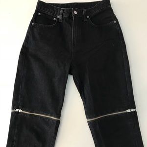 Black LF pants with zipper design